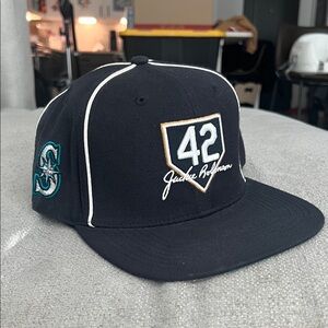 Black Baseball Cap with Embroidered Logo